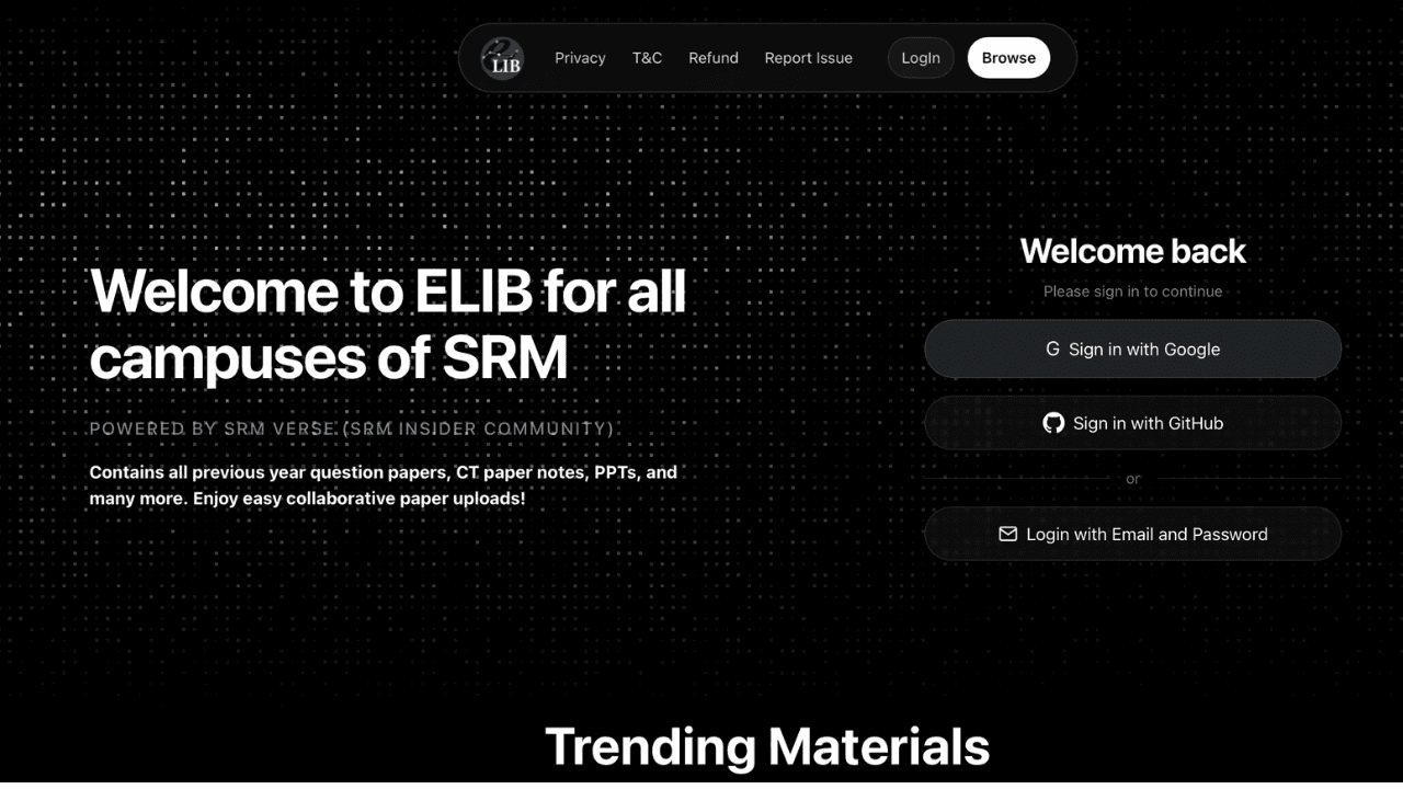 SRM ELIB (FOR ALL CAMPUSES)